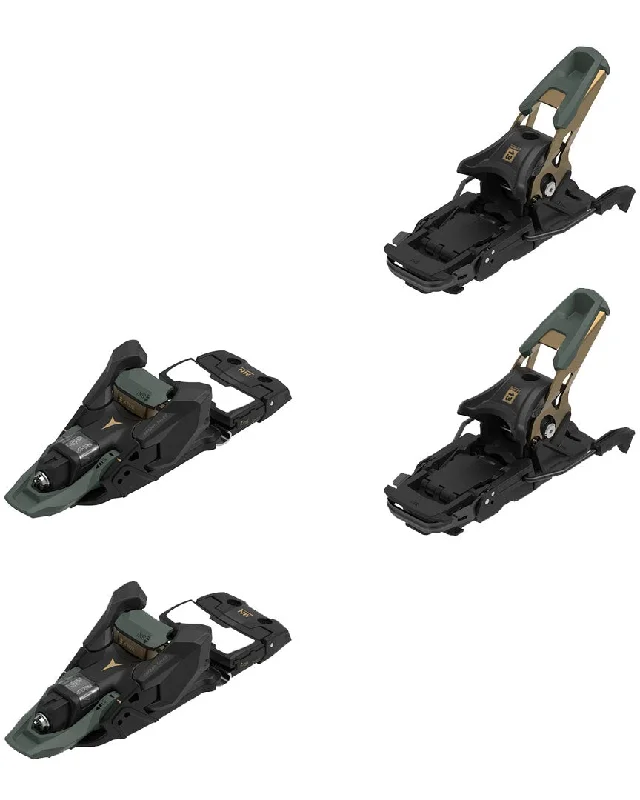 Shift² 13 Mn Ski Bindings - Black/Green/Bronze 2025