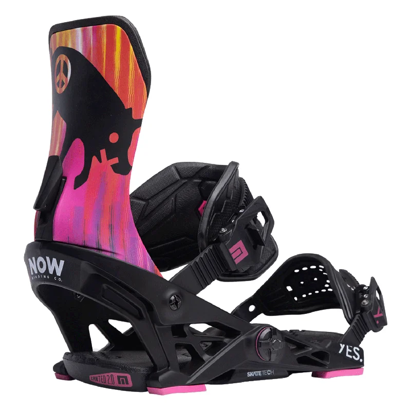 Now Men's Yes Collab Snowboard Bindings 2024 Black/Pink